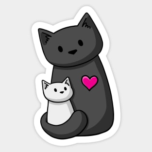 Mother and Kitten Sticker